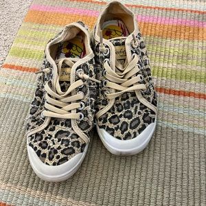 Animal print slip on sneakers